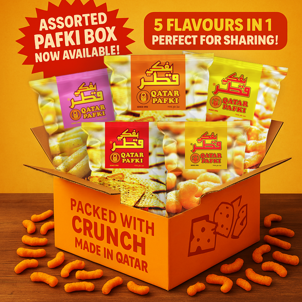 Assorted Carton - 2 of Each Pafki Qatar Flavor | 10 Packs (1 Carton)